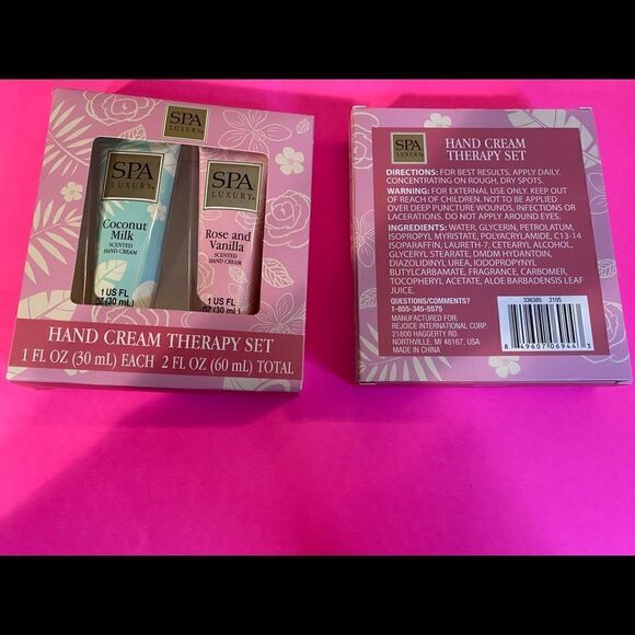 🛍Spa Luxury Hand Cream Therapy Set Rose and Vanilla & coconut Milk Scented - Picture 6 of 8